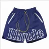 Projektantki szorty Rhude Shorts Summer Fashion Beach Pants Mężczyźni Wysokiej jakości streetar