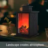 Luci notturne Lampade a lanterna a fiamma a LED Simulazione Camino Lampada portatile illuminata senza fiamme Cortile Decorazione della stanza Regalo