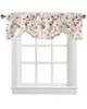 Curtain Christmas Flower Bell Santa Elk Window Living Room Kitchen Cabinet Tie-up Valance Rod Pocket