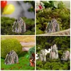 Tuindecoraties 1 stks Mini Mountain Miniatuur Speelgoed Bonsai Ornamenten Plant Tuinieren Accessoires Natuurlijke Hars Woondecoratie Supply