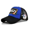 Ball Caps Nieuwe 3D boutique NASA geborduurde baseball cap zomer kleur bijpassende netto cap voor mannen en vrouwen outdoor casual cap J230807
