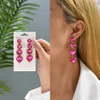 Dangle Kroonluchter Roze Verklaring Drop Dangle Oorbellen Voor Vrouwen Luxe Designer Geometrische Grote Hangers Wedding Party Sieraden Gift 230808