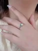 2023 nouvelle bague au trésor australienne en forme de coeur S925 en argent Sterling sertie de bague Simple polyvalente pour femmes de mode diamant