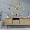 Wall Clocks Parrot Acrylic Mirror Stickers Cockatoo DIY Big Clock Tropical Bird Art Ornithology Home Decor Hanging Watch