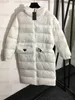 Mulheres para baixo jaqueta designer casaco de inverno casacos à prova de vento parka cinto zíper pacote de cintura manga longa com capuz de comprimento médio roupas de algodão designers puffer jaquetas