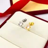 Charm-Buchstaben-Ohrringe mit Diamant, Titanstahl, Designer-Damen-Ohrstecker, Luxus-Schmuck, Creolen, Geschenke, Frau, Mädchen, Gold, Silber, Großhandel, Schmuck verblasst nicht