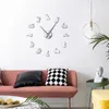 Wall Clocks Rabbits Frameless DIY Large Clock Nursery Art Mirror Stickers Kid Room Home Decor Watch Easter