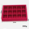 Jewelry Boxes Box Organizer Jewel Storage Case Soft RoseRed Velvet Necklace Earrings Ring Leather Display Jewellery 230808