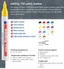 Paints Pens 1PCS Edding 750 Materproof Derial Marker Paint for Industrial Professional 230807