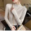 Kvinnors tröjor Autumn Winter Women Sweater 2023 Korean Fashion Knitwears Warm Long Sleeve Knit Pullovers Loose Fit Bottoming Elegant V9