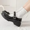 Meias femininas 5 pares/lote para babados de algodão tubo médio tornozelo curto respirável preto branco conjunto quatro estações