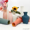 Planters Pots Plastik Bunga Anti-Keramik Rumah Tahan Pecah Rumah Pot Rotan Imitasi Eropa Pengaturan Keranjang Sederhana
