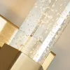 Vägglampor FKL Simple Modern Crystal Lamp Gold Light Luxury For Bedroom Bedside Stair Aisle vardagsrum Bakgrund LED