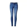 Женские джинсовые брюки Женщины 2023 Низкая талия кнопка скинни -карандашо