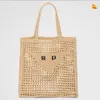 Knitting tote bag designer bag Luxury Handbag Womens Totes Bag Hollow Out beach bag Summer Straw With Embroidered Lettering on the go shoulder shopping p bag Sacoche