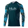 Andere sportartikelen HUK Fishing T-shirt hooded Fishing Shirt Men Long Sleeve Uv Protection 50 Fishing Shirts Apparel Outdoor Clothing Roupa De Pesca 230807