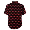 Chemises décontractées pour hommes chemise à pois rouges imprimé rétro plage ample été Vintage Blouses à manches courtes graphique vêtements surdimensionnés