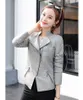 Women's Leather Faux Leather Moto Jacket 2018 New Women Slim Plus Size 5XL 6XL Black Leather Coat Ladies Spring Autumn Pink Biker Jakcets Casaco Feminino HKD230808