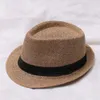 Brede Rand Hoeden Emmer Jazz Hoed Mannen Vrouwen Stro Zomer Strand Zon Fedora Lint Casual Cowboy Cap Gangster Unisex Panama 230808