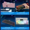 Fizz K617 Redragon RGB USB Mini Mini Mechanic Mechanical Gaming Проводная клавиатура Красная переключатель 61 Ключ для компьютерного ПК Снятый кабель HKD230808