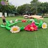 Brinquedos de cadeia de flores infláveis decorativas expressas gratuitas, decoração de plantas de inflação esportiva para adereços de festa de eventos ao ar livre