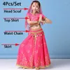 Stage Wear Girl Oriental Indin Dress Bambini Costumi di danza del ventre Set di abiti da ballo di Bollywood Costume da esibizione