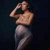 Moderskapsklänningar stickade moderskapsfotografklänningar Sling gravida kvinna baby shower klänningar fotografering robe kläder rekvisita tillbehör hkd230808