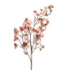 Decorative Flowers Artificial Dried Cherry Peach Blossom Fake Silk Flower Home Wedding Party Floral Decor