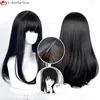 Cosplay Wigs Anime Chainsaw Man Mitaka Asa Cosplay Wig Asa Mitaka 65cm Long Black Heat Resistant Synthetic Hair Halloween Wig Cap 230808