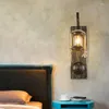 Lampa ścienna Antique Vintage Light Wood Glass American Restaurant Bar Stoński sklep Cafe E27 Bra