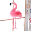 Peluş Bebekler 40 ~ 100cm Pembe Flamingo Peluş Bebek Uzun Bacaklar Döngü Ev Duvar Dekoru Tatlı Kuş Vahşi Hayvan Çocukları Hediye 230807