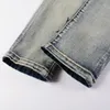 Am jeans Designer Jeans voor heren Distressed Ripped Biker Slim Fit Motorcycle Bikers Denim voor herenmode Zwarte broek voor mannen pour hommes28-40