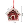 Jul pepparkakor Small House Creative Xmas Tree Decorants Hanging Ornament Navidad Christmal Decorations For Home 2023 L230620