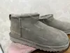 Designer Australien stövlar päls glider klassisk ultra mini plattform boot slip-on les petites mocka ull blandning vinter designer senap frö stövlar