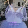 Abbigliamento da palcoscenico Belle dimensioni personalizzate Colore Bambini Ragazze Prestazioni pre-professionali Costumi tutu di balletto lilla