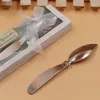 Dinnerware Sets Classic Creative Leaf Boutique Stainless Steel Butter Knife Tableware Gift Box