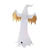 Other Event Party Supplies 240cm Big Halloween Inflatable Ghost with Rotating Flame Light Horror Decoration Home Outdoor Yard Glowing Prop 230809