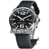 Nuovo GT XL Chrono 168997-3001 Cassa in acciaio Quadrante nero Orologio da uomo automatico Pneumatico per auto Orologio sportivo in gomma nera Data Alta qualità CHD-B2169