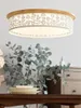 Plafoniere Nordic Round Forest Hollow Carving Living Room Light Modern Dining LED Camera da letto Lampade Decor Fixtures