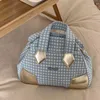 Chic Vivi Plaid Bowling Bag Designer Cross Body Bag Woman torebka Crossbody torebki Lady Różowe torebki torebki 230805