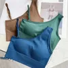 Yoga Outfit Sexy Een Schouder Gewatteerde Sport Running Bras Vrouwen Naadloze Verzamelen Longline Bra Workout Fitness Gym Crop Tops