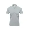 Męska koszula polo z krótkim rękawem Niestandardowe wydrukowane logo oddychające stały kolor wygodny, swobodny top 4xl
