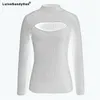 Women's Sweaters Open Chest Sweater 2023 Women Pullovers Female Solid Knit Pullover Sexy Tight Spring Autumn Winter Low-cut