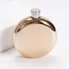 Hip Flasks 5oz Round Steel Flask Mini Durable Steel/Rose Gold Color Outdoor Portable Water Whiskey Flagon Gift For Men And Women