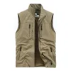 Men's Vests Work Vest Men Men's Summer Tactical Military Motorcyclist Multi-pocket Sleeveless Jacket Fishing Clothing Hunting Coat MAN Coats 230808