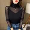 Kadın Sweaters Sıradan Katı Uzun Kollu Kadın Kore Tarzı Külkü Beklemi Ofis Lady Jumpers Giysileri Siyah Sokak Güzergahı Bahar Sonbahar