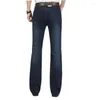 Men's Jeans Men Dark Blue Micro Horn Korean Slim Pants Size 26-38 40