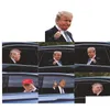 Bannerflaggor 25x32cm Trump 2024 Bilklistermärke Party Supplies U.S. Presidentval PVC Cars Window Stickers Drop Delivery Home Gard Dhtxu