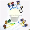 Drinking Straws Custom Paris Travel Soft Sile St Toppers Accessories Er Charms Reusable Splash Proof Dust Plug Decorative 8Mm Party Drop De