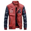 Men's Jackets Leather jackets men Bomber Patchwork Baseball Faux Jacket Casual Stand Collar Outwear Embroidery Basic Winter Fashion 230809